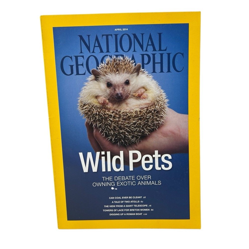 National‎ Geographic Magazine April 2014 Wild Pets, Giant Telescope, Roman Boat